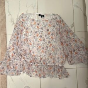 1 State Floral Women's Top - White and Orange